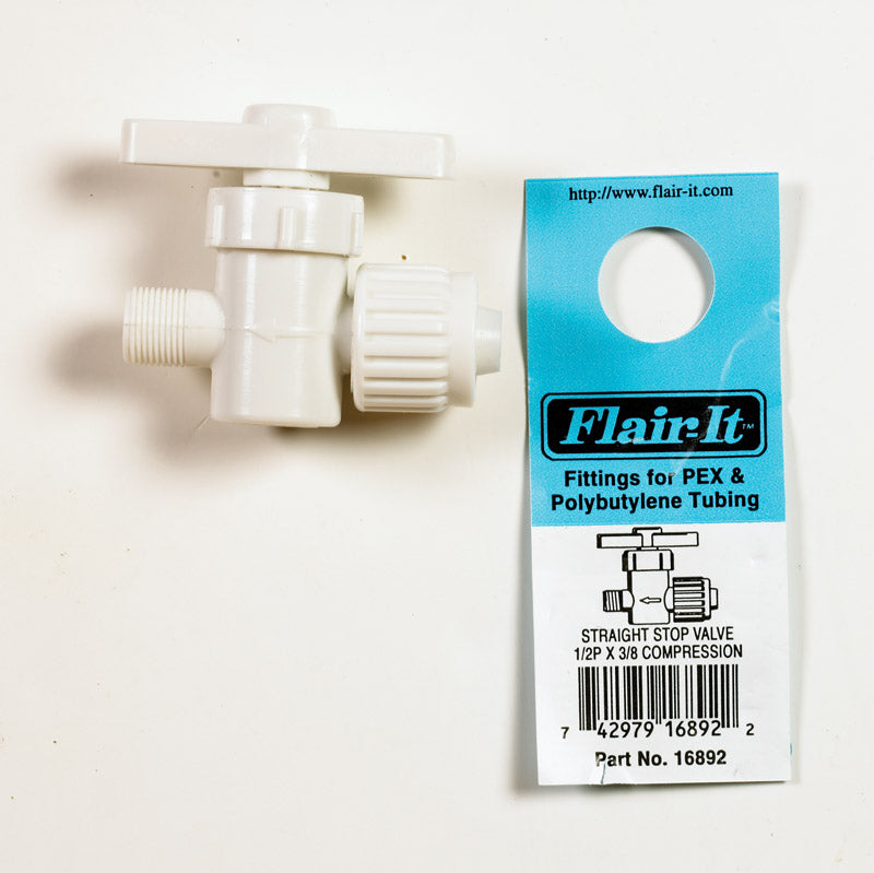 Flair-It 1/2 in. 3/8 in. Plastic Supply Valve