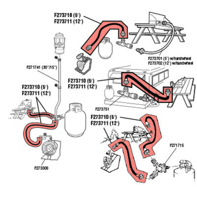 Mr. Heater 1 in. D X 1 in. D X 5 in. L Brass/Plastic Hose Assembly