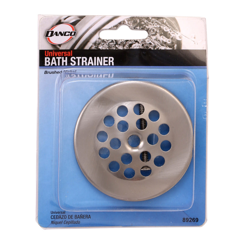 Danco 2-7/8 in. Brushed Nickel Plastic/Stainless Steel Shower Drain Strainer