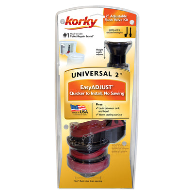 Korky Adjustable 2 inch Flush Valve Kit