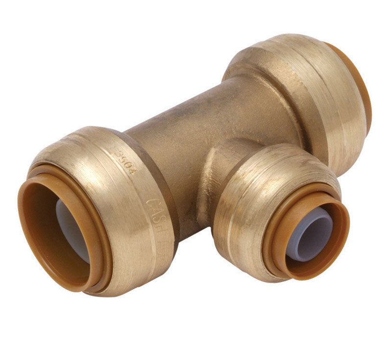 SharkBite 3/4 in. Push X 3/4 in. D Push Brass Reducing Tee