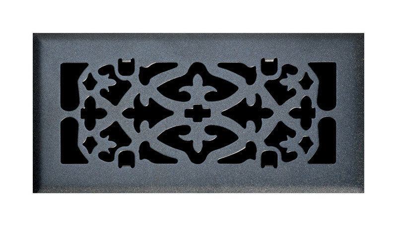 Tru Aire 2 in. H X 12 in. W 1-Way Matte Black Steel Floor Diffuser
