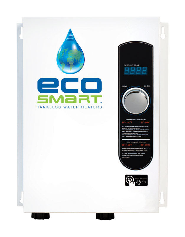 EcoSmart ECO 18 Electric Tankless Water Heater, 18 KW at 240 Volts with Patented Self Modulating Technology , 17 x 14 x 3.5