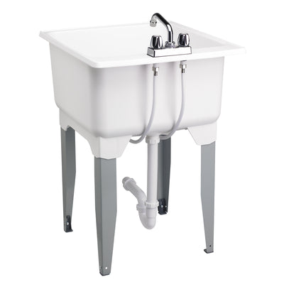 Mustee Utilatub Combo 23 in. W X 25 in. D Single Polypropylene Laundry Tub