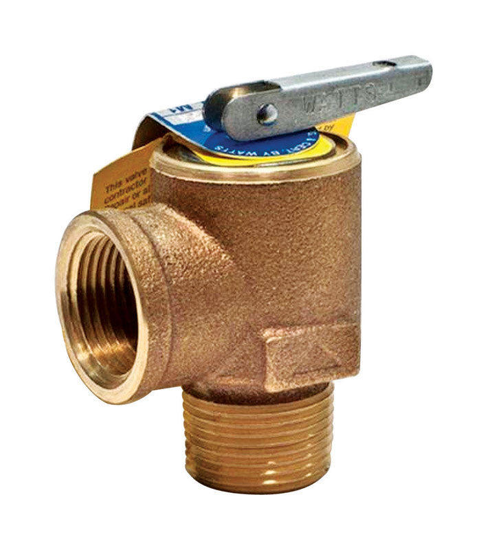 Watts 3/4 in. FPT in. X 3/4 in. MPT Brass Boiler Pressure Relief Valve
