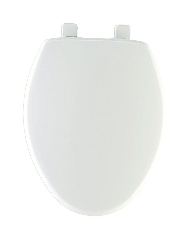 Bemis Slow Close Elongated White Plastic Toilet Seat