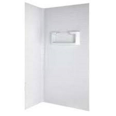 ASB Distinction 60 in. H X 60 in. W X 32 in. L White Bathtub Wall