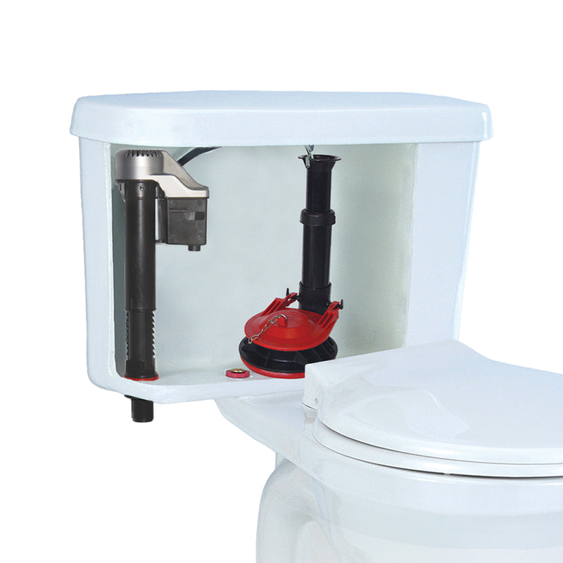 Korky QuietFILL Platinum Large 3 inch Flapper Fill Valve And Flapper Kit Red