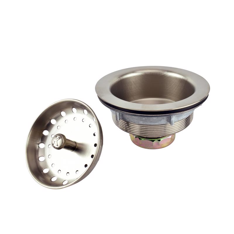 Keeney 3-1/2 in. Nickel Stainless Steel Sink Strainer