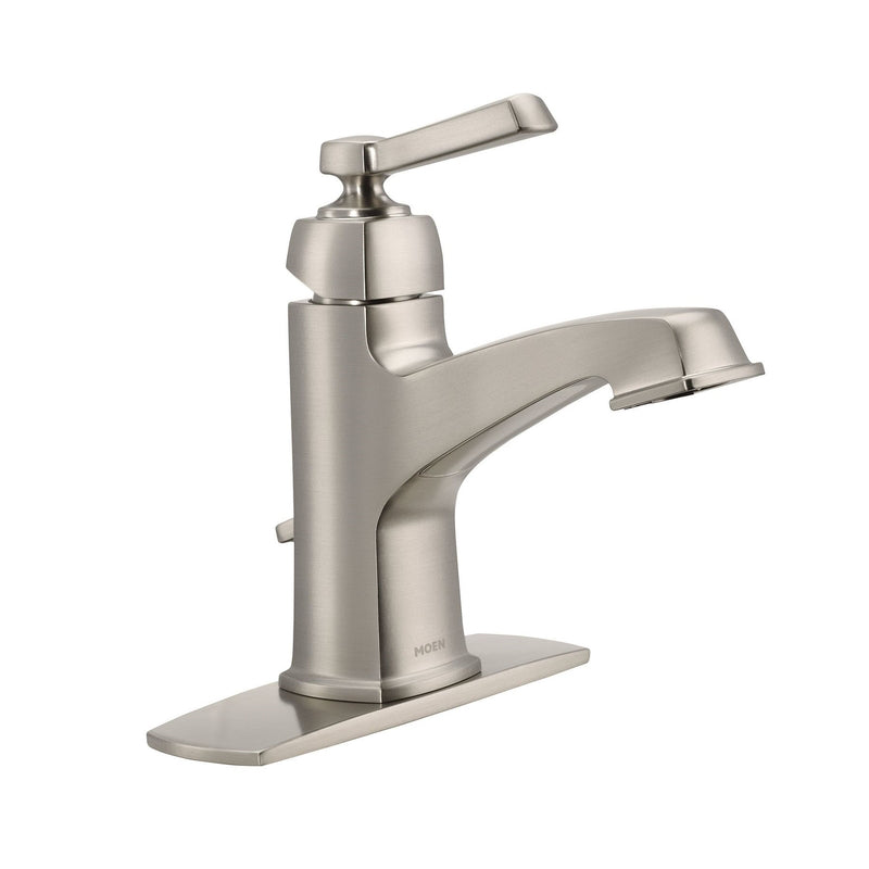 Moen Boardwalk Brushed Nickel Bathroom Faucet 4 in.