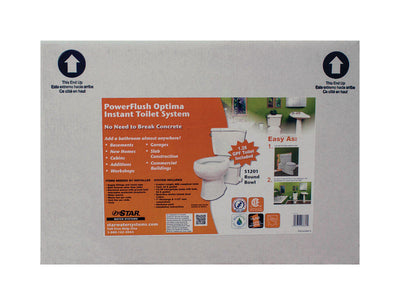 Star Water Systems Powerflush Optima ADA Compliant 1.28 gal White Round Complete Toilet