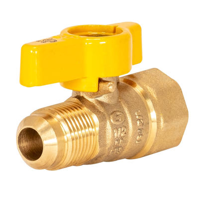 BrassCraft Magne Flo 1/2 in. Flare X 1/2 in. FIP Brass Gas Valve