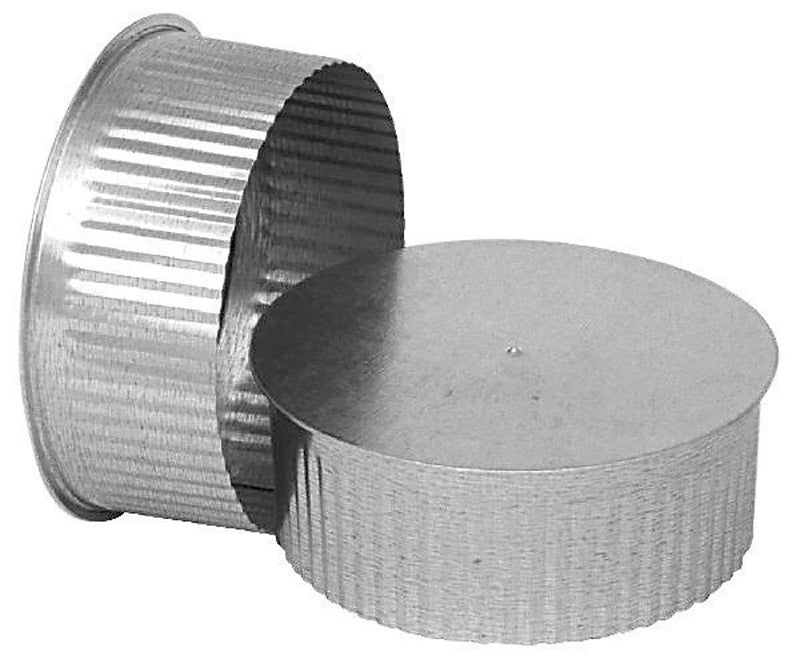 Imperial 5 in. D Galvanized steel Crimped Pipe End Cap