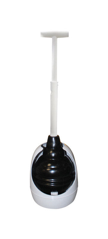 Korky Beehive Max Toilet Plunger with Holder 16 in. L X 6 in. D