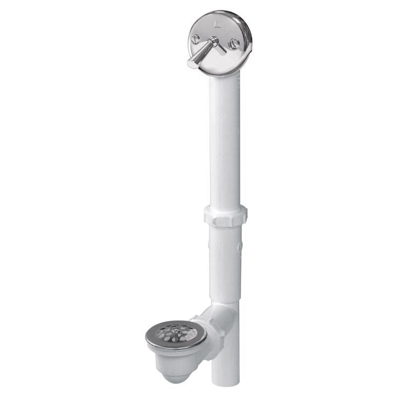 Plumb Pak 1-1/2 in. D Polished Chrome Plastic Triplever Bath Drain