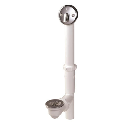 Plumb Pak 1-1/2 in. D Polished Chrome Plastic Triplever Bath Drain