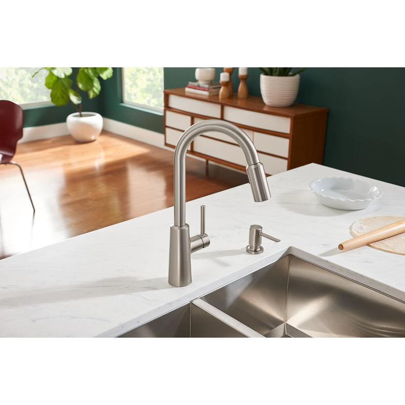 Moen Nori One Handle Stainless Steel Pull-Down Kitchen Faucet