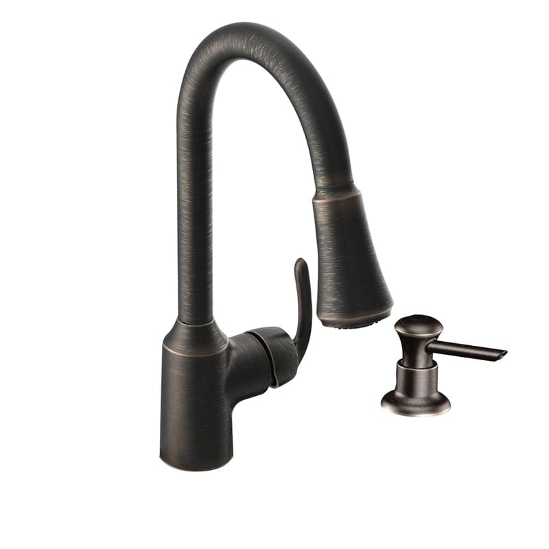 Moen Bayhill One Handle Bronze Pull-Down Kitchen Faucet