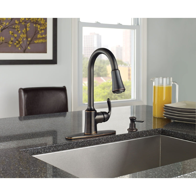 Moen Bayhill One Handle Bronze Pull-Down Kitchen Faucet