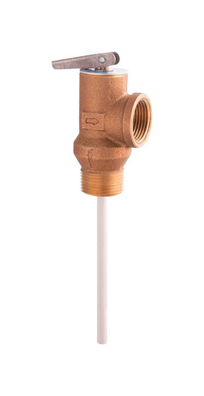 Watts 3/4 in. MNPT Bronze Temperature and Pressure Relief Valve 3/4 in. FNPT 1 pk