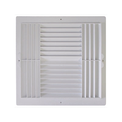 Deflect-O Jordan 12 in. H X 12 in. W 4-Way White Plastic Ceiling Register