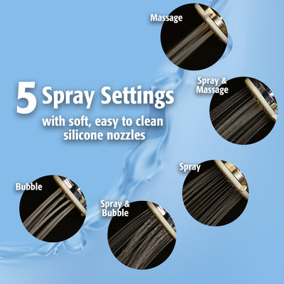 Keeney Stylewise Polished Chrome Plastic 5 settings Handheld Showerhead 1.8 gpm
