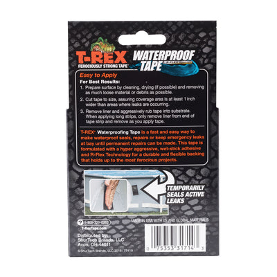 T-Rex 2 in. W X 5 ft. L Black Waterproof Repair Tape