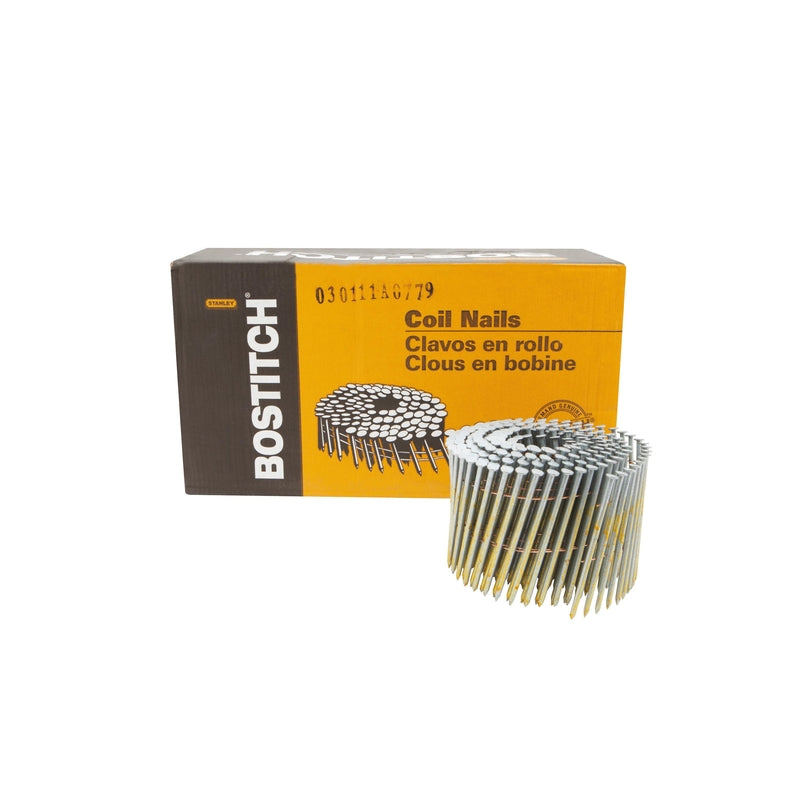 Bostitch 3-1/2 in. 11 Ga. Angled Coil Galvanized Nails 15 deg 2,700 pk