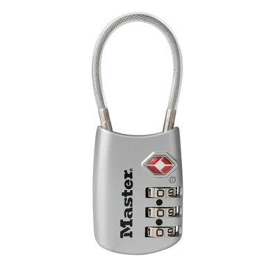 Master Lock 1-9/16 in. H X 1-3/16 in. W Steel 3-Dial Combination Luggage Lock