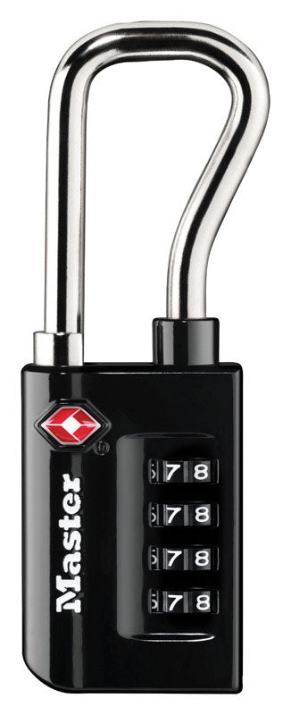 Master Lock 1-5/16 in. W Steel 4-Dial Combination Luggage Lock