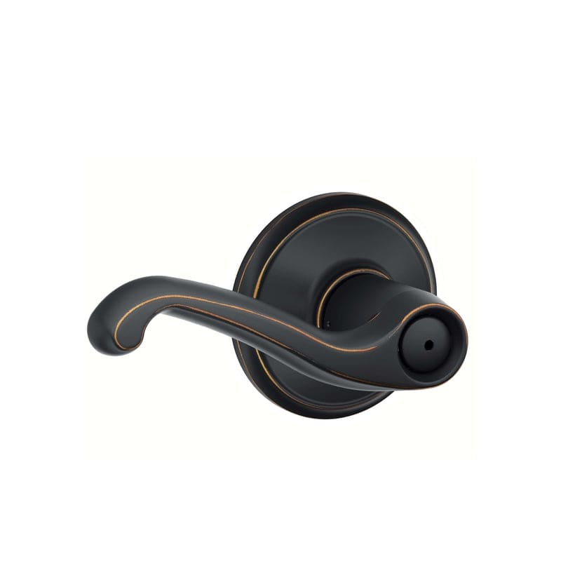 Schlage Traditional Aged Bronze Privacy Lever Right or Left Handed