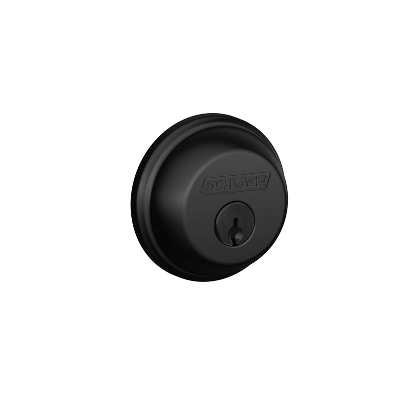 Schlage B-Series Matte Black Brass Single Cylinder Deadbolt