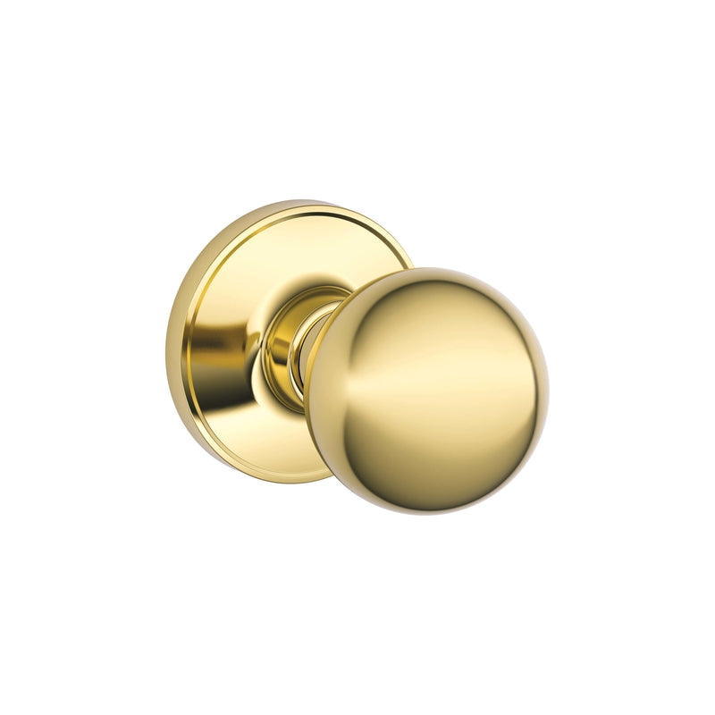 Schlage Dexter Corona Bright Brass Passage Door Knob Right or Left Handed