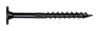 Simpson Strong-Tie No. 10 X 3-1/2 in. L Lobe Black Wood Screws 12 pk