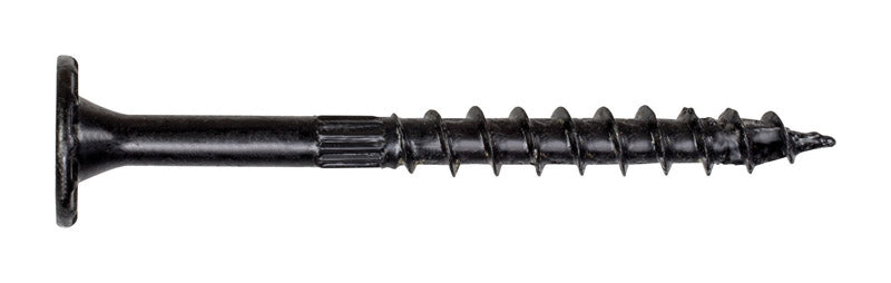 Simpson Strong-Tie No. 10 X 3-1/2 in. L Lobe Black Wood Screws 12 pk