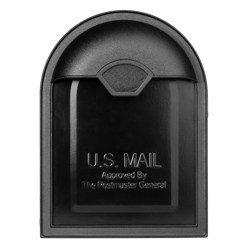 Architectural Mailboxes Winston Galvanized Steel Post Mount Black Mailbox