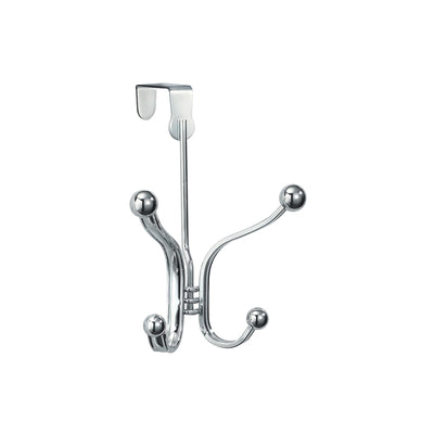 iDesign York Lyra 8-1/2 in. H X 5-1/2 in. W X 4-1/2 in. L Chrome Over-the-Door Hook