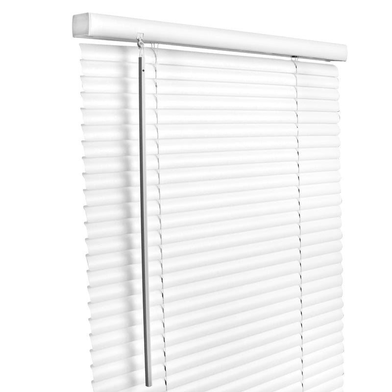 Living Accents Vinyl 1 in. Blinds 23 in. W X 64 in. H White Cordless