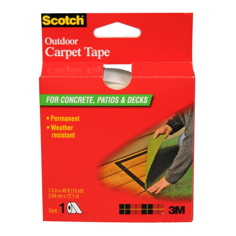 Scotch 1.3 in. W X 40 ft. L Reversible Outdoor Carpet Tape