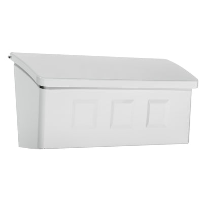 Architectural Mailboxes Wayland Contemporary Galvanized Steel Wall Mount White Mailbox
