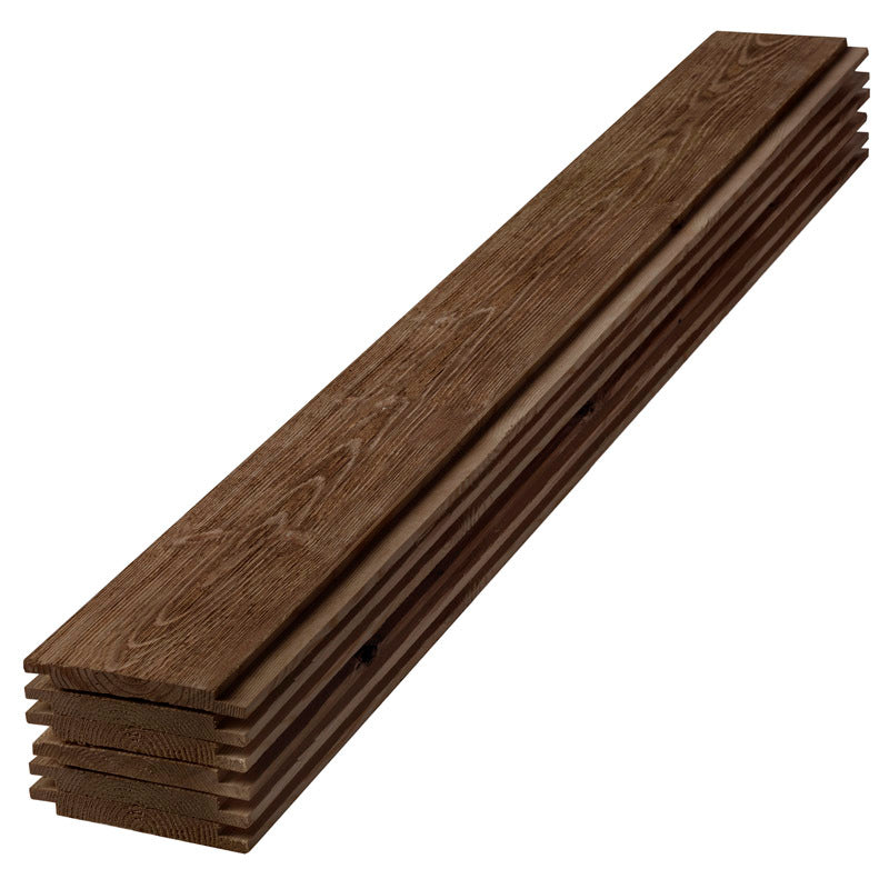 UFP-Edge 4 in. H X 6 in. W X 96 in. L Rustic Dark Brown Wood Shiplap