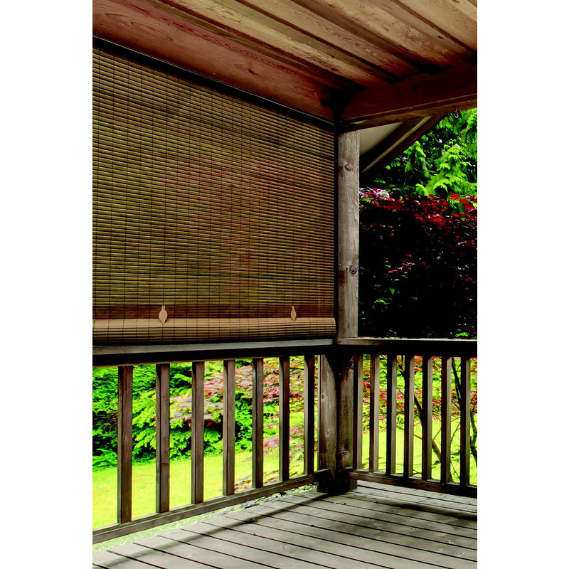 Radiance Vinyl Rollup Shade 120 in. W X 72 in. H Bamboo Cordless