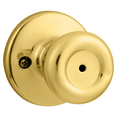 Kwikset Tylo Polished Brass Privacy Lockset 1-3/4 in.