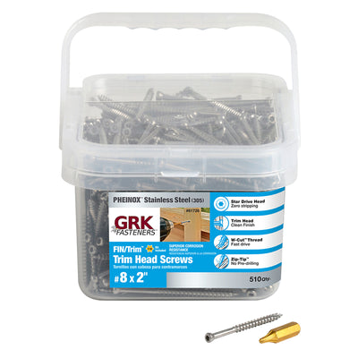 GRK Fasteners No. 8 X 2 in. L Star Trim Head Construction Screws 510 pk