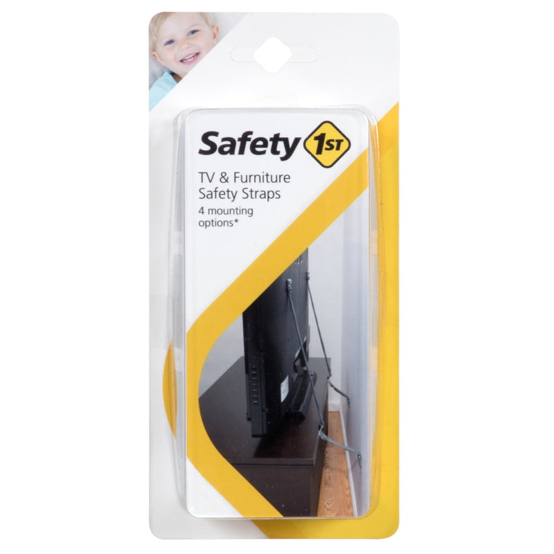 Safety 1st Black Nylon Furniture Strap 2 pk