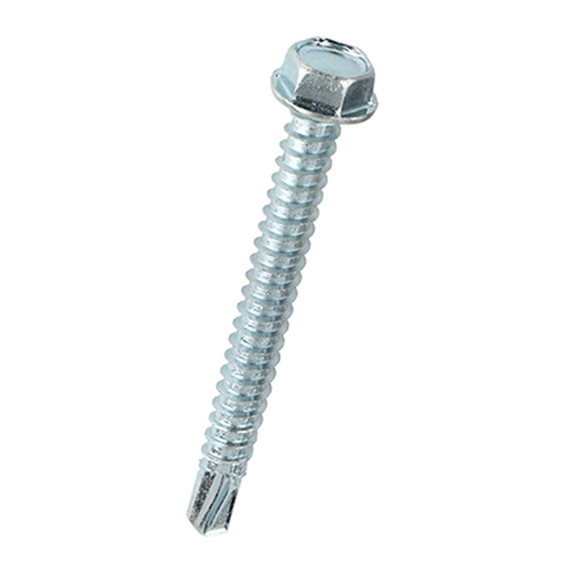 Teks No. 12 X 2 in. L Hex Washer Head Sheet Metal Screws 60 pk