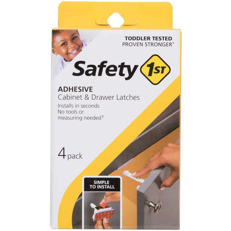 Safety 1st White Plastic Cabinet Catches 4 pk