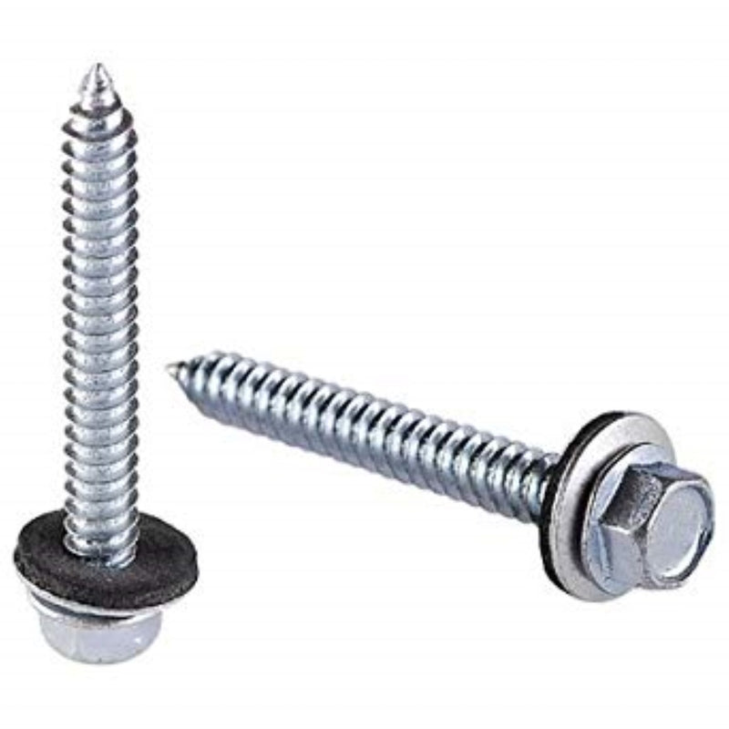 Grip-Rite Pro-Twist No. 9 Sizes X 2-1/2 in. L Hex Hex Washer Head Sheet Metal Screws 1 lb