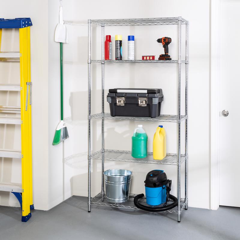 Honey-Can-Do 72 in. H X 36 in. W X 14 in. D Steel Shelving Unit