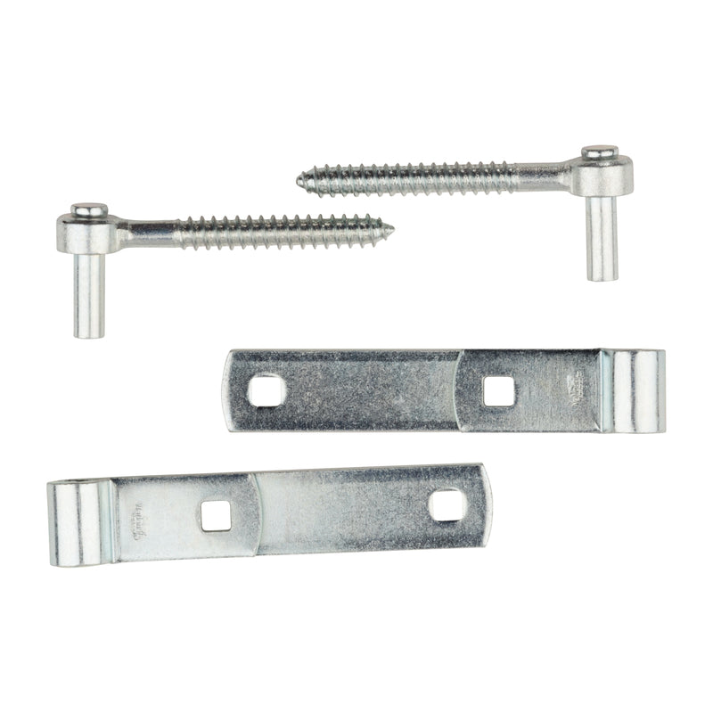National Hardware 1-1/4 in. W X 6-1/4 in. L Zinc Plated Steel Screw Hook/Strap Hinges 2 pk